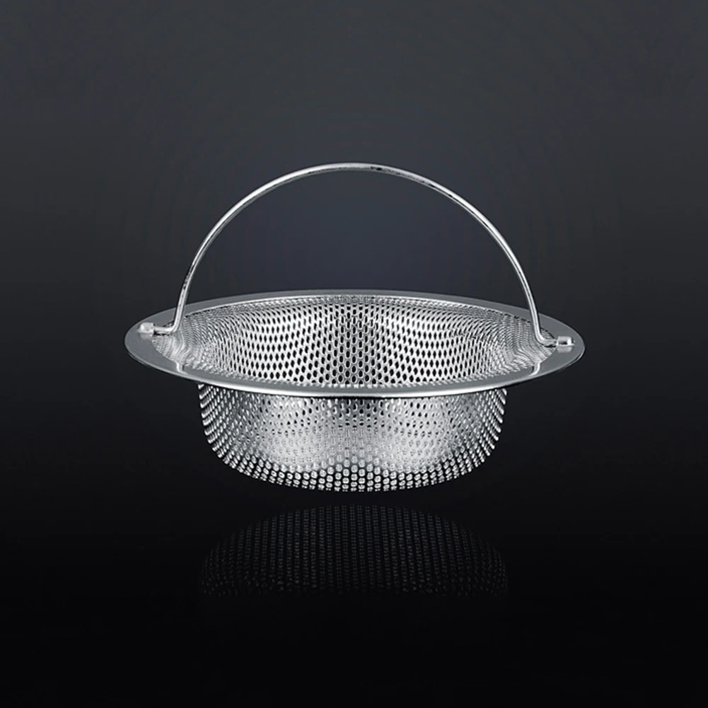 

2pcs Kitchen Large Basket Fast Flow With Handle Sink Strainer Drain Durable Accessories Food Catcher Stainless Steel Filter Home