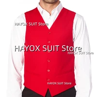 mens suit vest single breasted v neck sleeveless jackets business formal office waistcoat