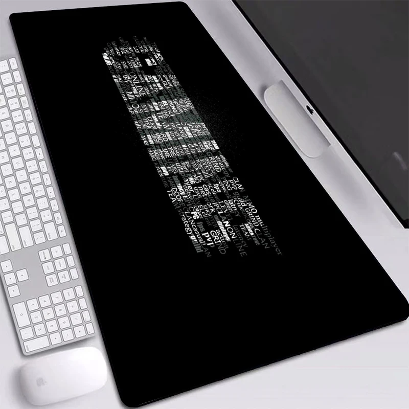 

Large Mouse Pad Extended Big XL,XXL Desk Mat Black Simple Letter Gaming Mouse Pad Laptop PC Game Accessories for Pad Mouse