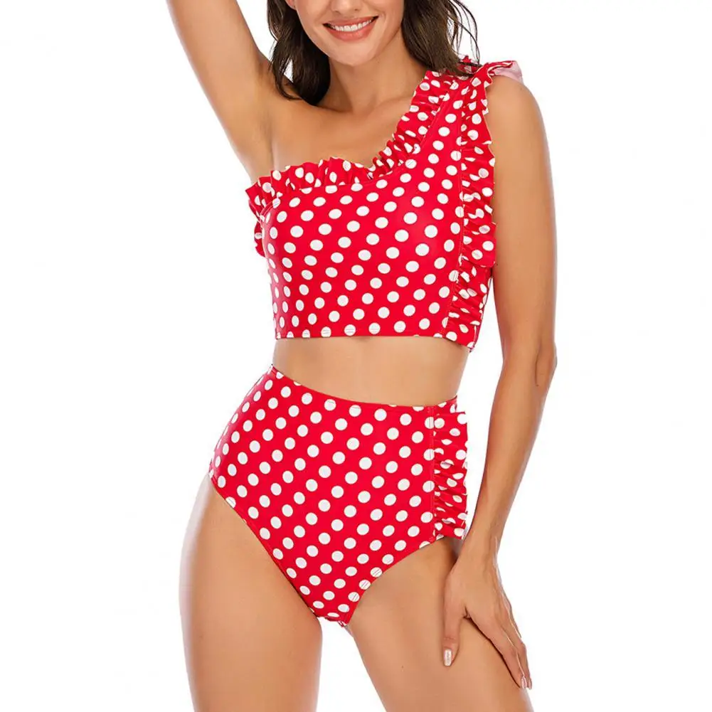 

2 шт./комплект, женские раздельные купальники в горошек