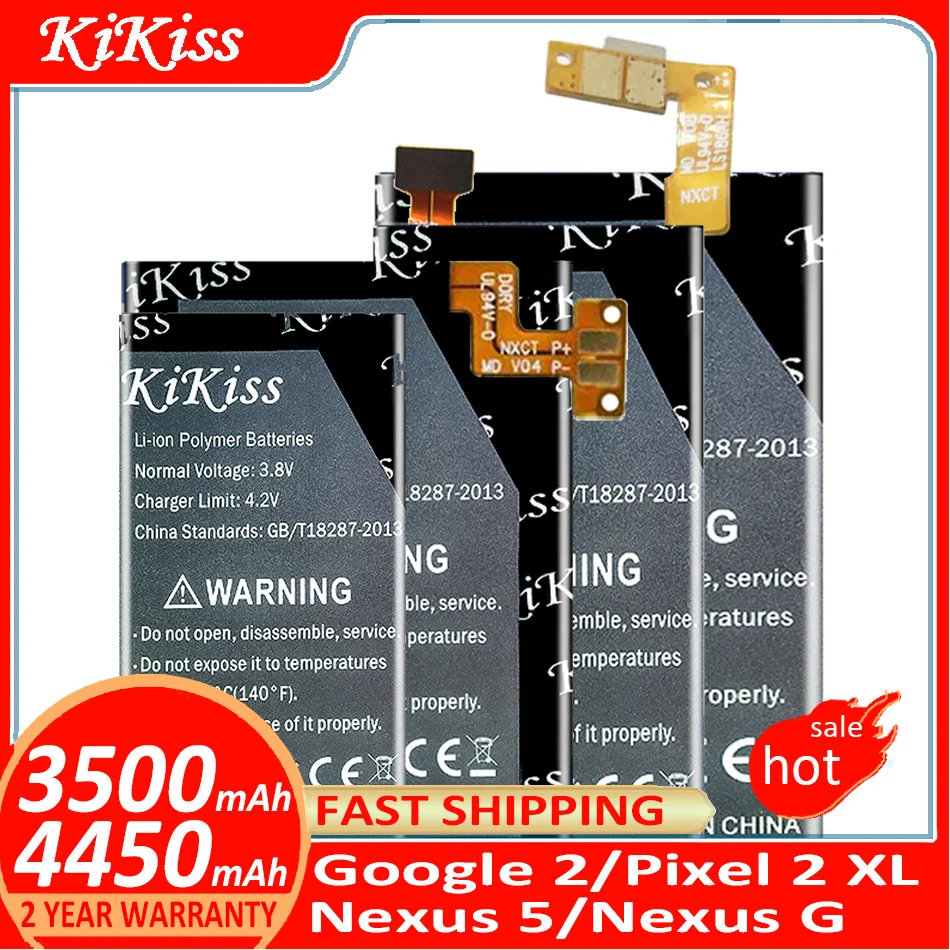 

KiKiss Battery BL-T35 BL-T9 For LG Google 2/Google2/Pixel 2 XL/Pixel2 XL/Nexus 5/Nexus5/Nexus G/NexusG E980 D820 D821 batteries