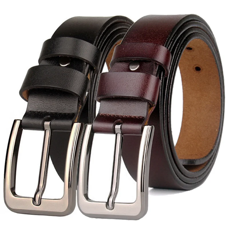 

Plus Size 130 140 150 160 170cm Real Genuine Leather Belts for Men Pin Buckle Large LONG Belts for Jeans cinturones para hombre