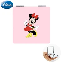 disney pretty minnie mouse fairy patterns folding square leather portable purse mirrors for girlfriend beauty makeup dsy146