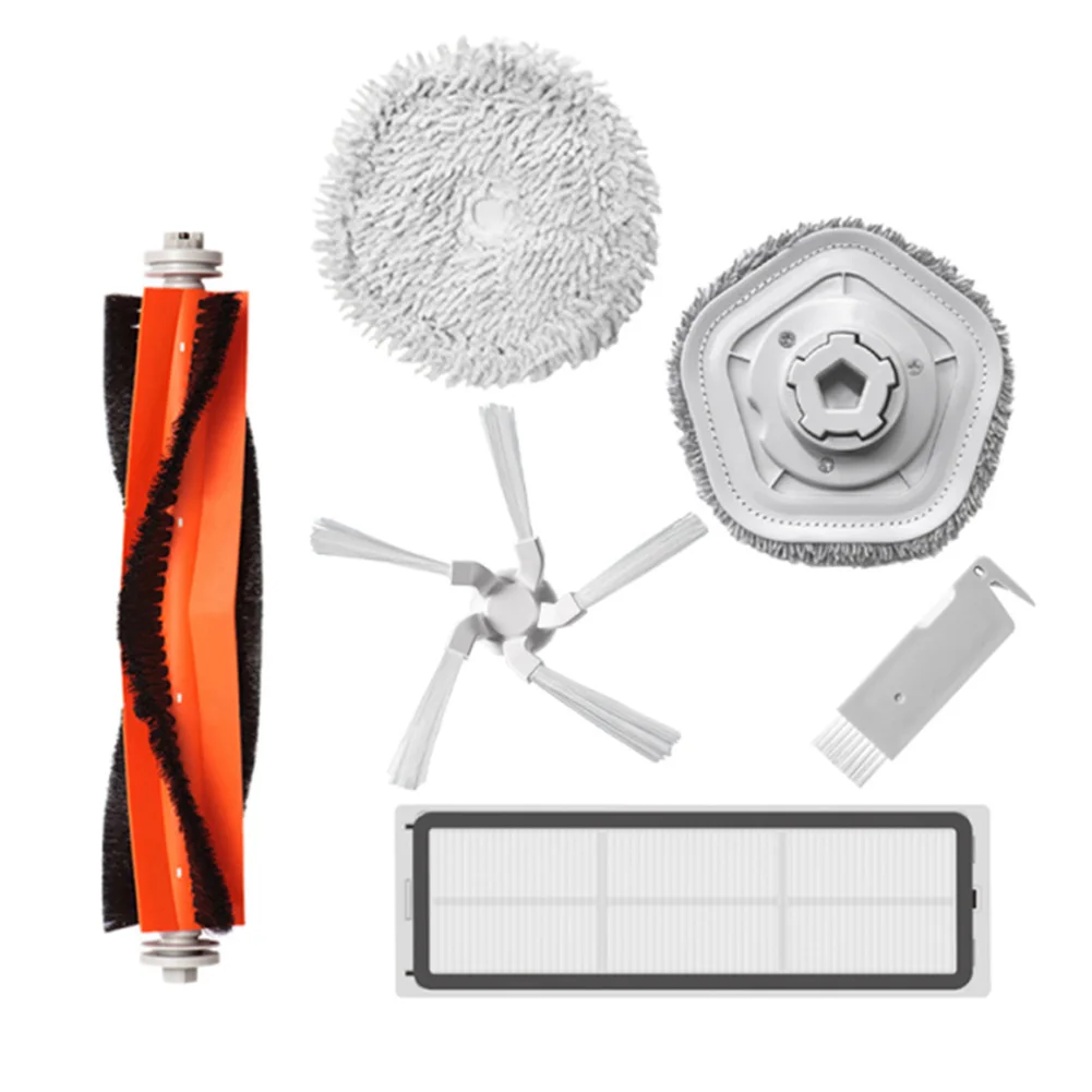 

6Pcs Rolling Brush Side Brushes Mop Cloth Kit Easy Remove And Replace For W10 Vacuum Cleaner Tool Accessories