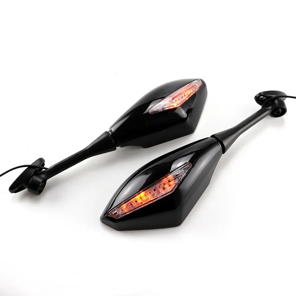 

Pair Turn Signal Integrated Mirrors LED Light For Honda CBR600RR 2003-2017 CBR1000RR SUZUKI Motorcycle Wide View Rearview Mirror