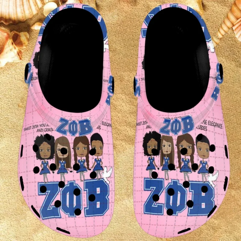 

Женские сандалии с принтом twoheart sgirl Zeta Phi Beta, удобные пляжные шлепанцы с мягкой подошвой, дышащие шлепанцы на плоской подошве для взрослых