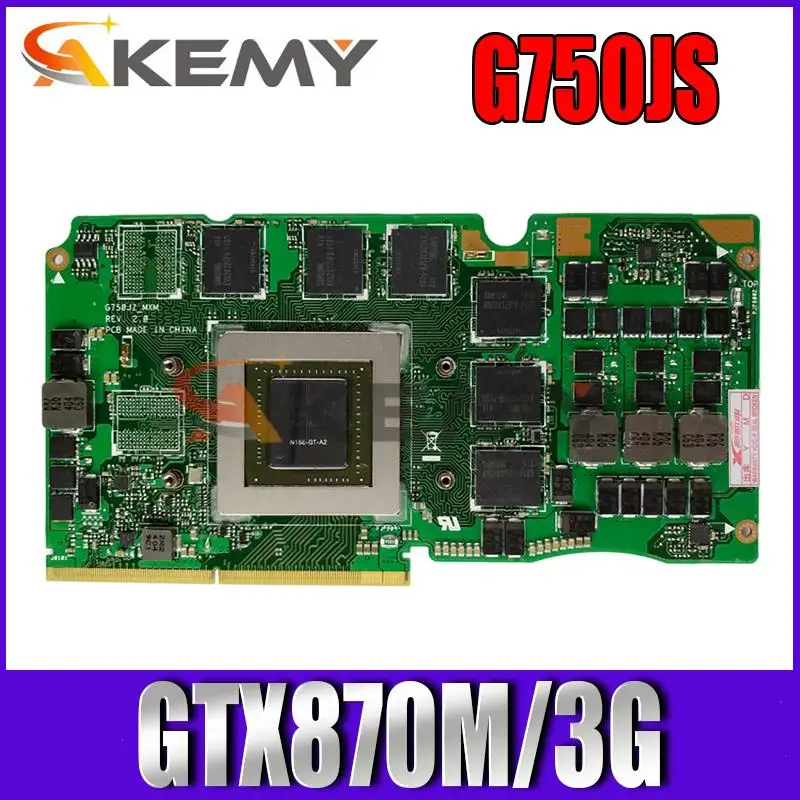 

G750JS_MXM_N15E-GT-A2 VGA GTX870M/3G Graphic Card For Asus ROG G750JS G750J G750JZ Laptop Video Card 100% Tested
