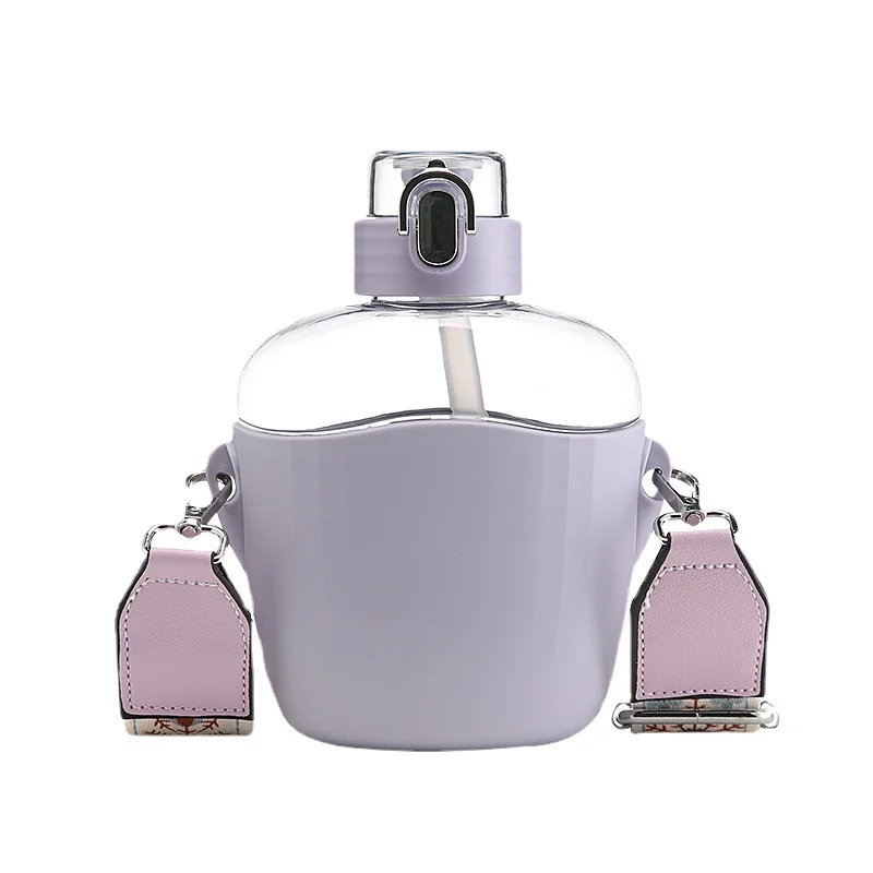 

Чайник большой емкости милая девочка через плечо студенческий стиль Ins стакан для питьевой соломы