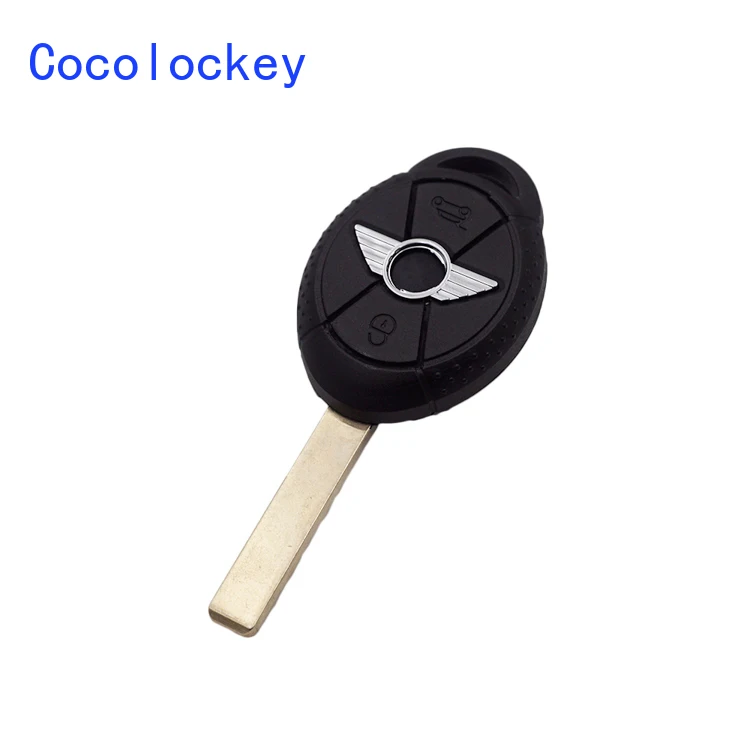 Cocolockey-carcasa de llave de coche sin cortar, carcasa de llave remota en blanco para BMW Mini Cooper R50 R53, funda de llave de versión antigua, cubierta de llave de repuesto Fob 3B