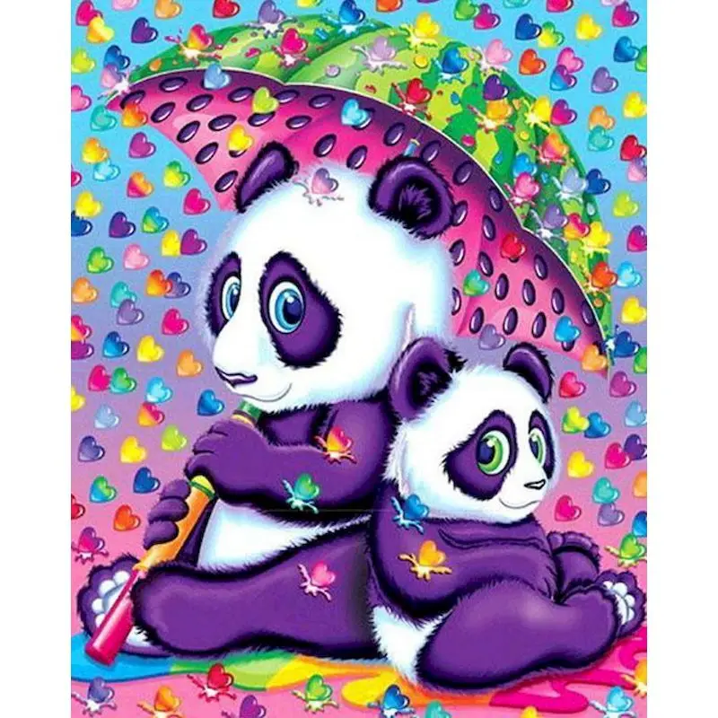 

GATYZTORY Painting By Number Panda Drawing On Canvas HandPainted Paint Art Gift DIY Pictures By Number Animal Home Decoration