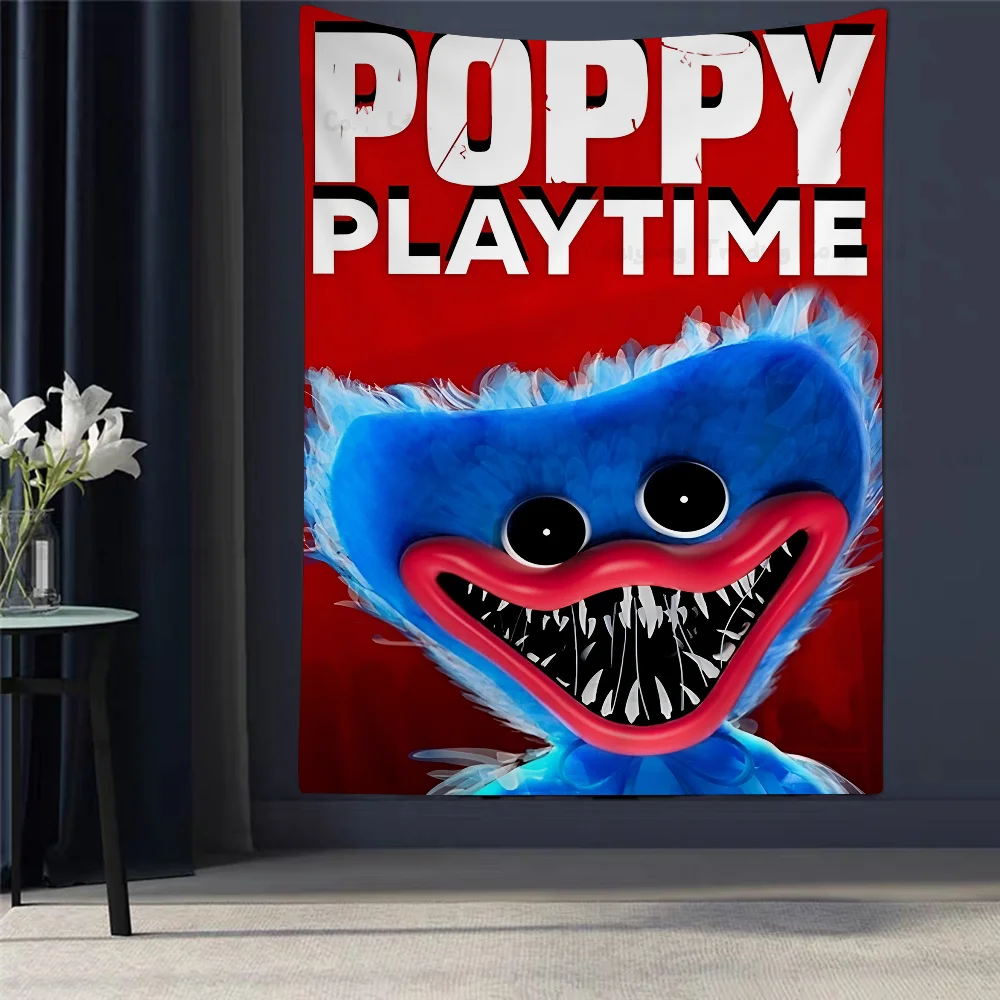 P-Poppys P-Playtime Huggy-Wuggy Chart Tapestry Home Decoration Hippie Bohemian Divination Wall Hanging Decor