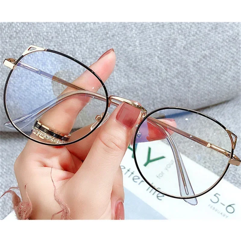 Vintage Round Glasses Frame Men Women Prescription Eyeglasses Myopia Optical SpectacClear Ocules blue light Eyewear