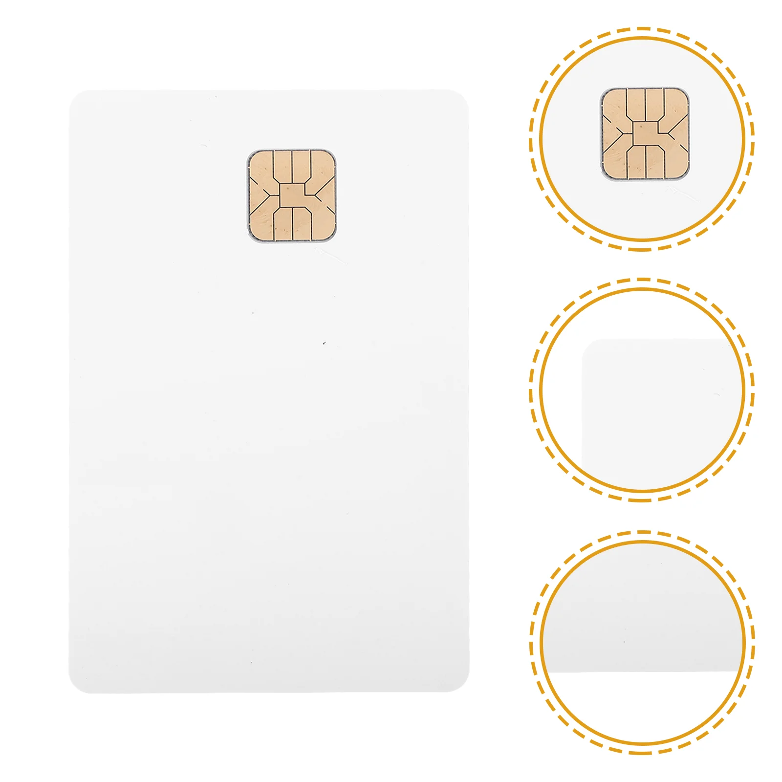 

8 Pcs Labels Attendance Ic Cards White With Chip Blank Coin Pvc Reusable Clone Tag