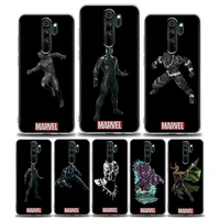 marvel venom panther loki clear phone case for redmi 10c note 11 11s 11t 10 10s 9 9s 8 8t 7 pro 5g 4g plus soft silicone case
