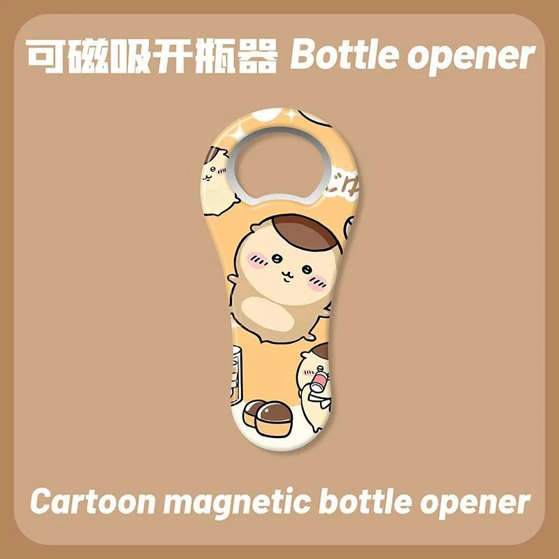 Фото Открывалка для бутылок Chiikawa Hachiware Usagi Kawaii в стиле аниме, магнит на холодильник, модный изысканный инструмент №3