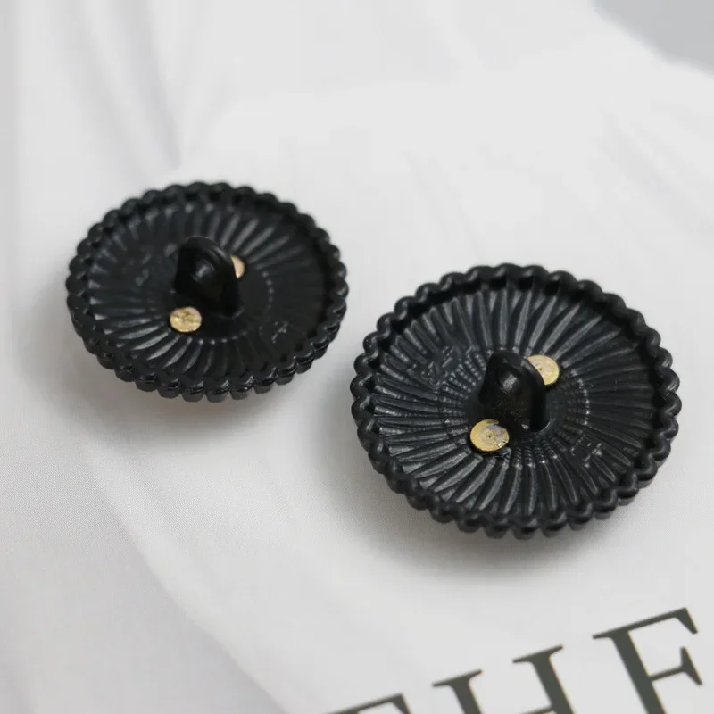 Модная черная кружевная Металлическая пуговица в европейском и американском