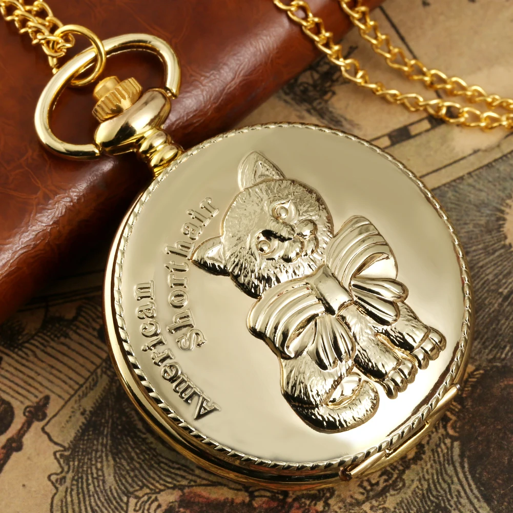 Популярное милое американское короткое ожерелье карманные часы цепочка Кулон