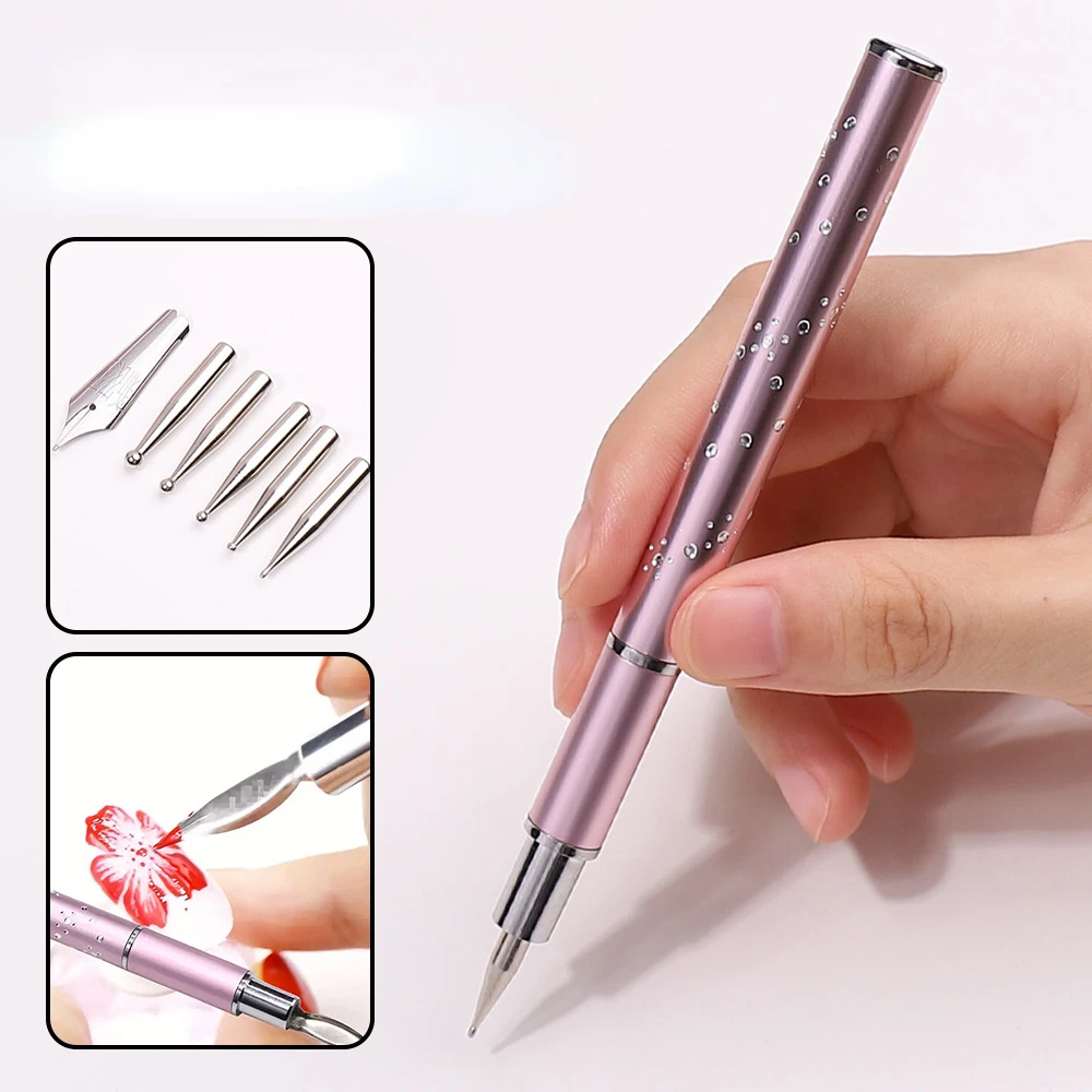 Ручка для рисования ногтей кабель раскрашивания цветов французская линия
