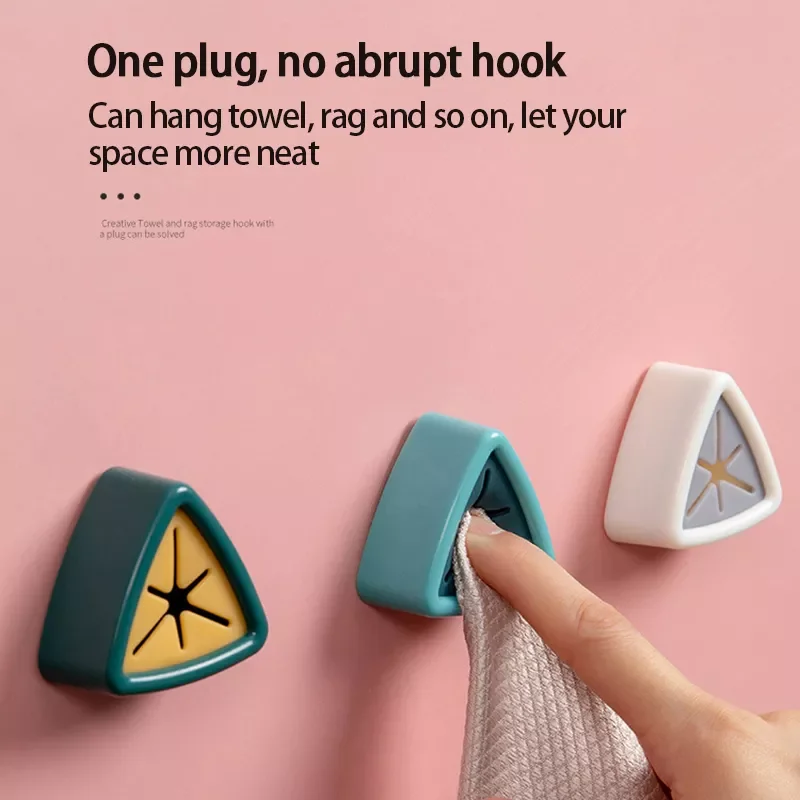 

2022New Wall Mounted Organizer Towel Rack Rag Plug Storage Hanger Wash Cloth Clip Free Punch Hooks for Bathroom Kitchen Accessor