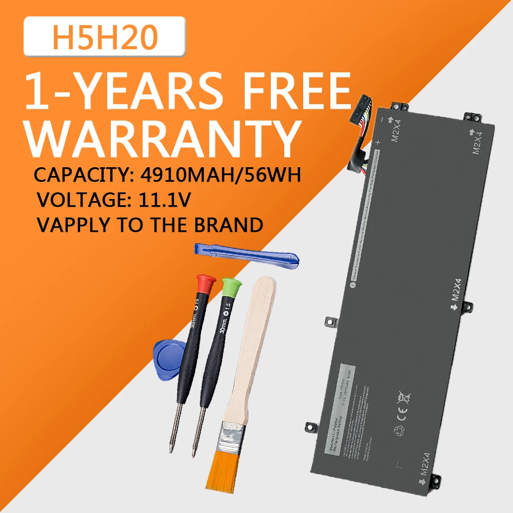 Портативный Аккумулятор для DELL XPS authentique 11 4 в 56 Втч H5H20 15 9550 9560 9570 Precision 5510 5520 5530