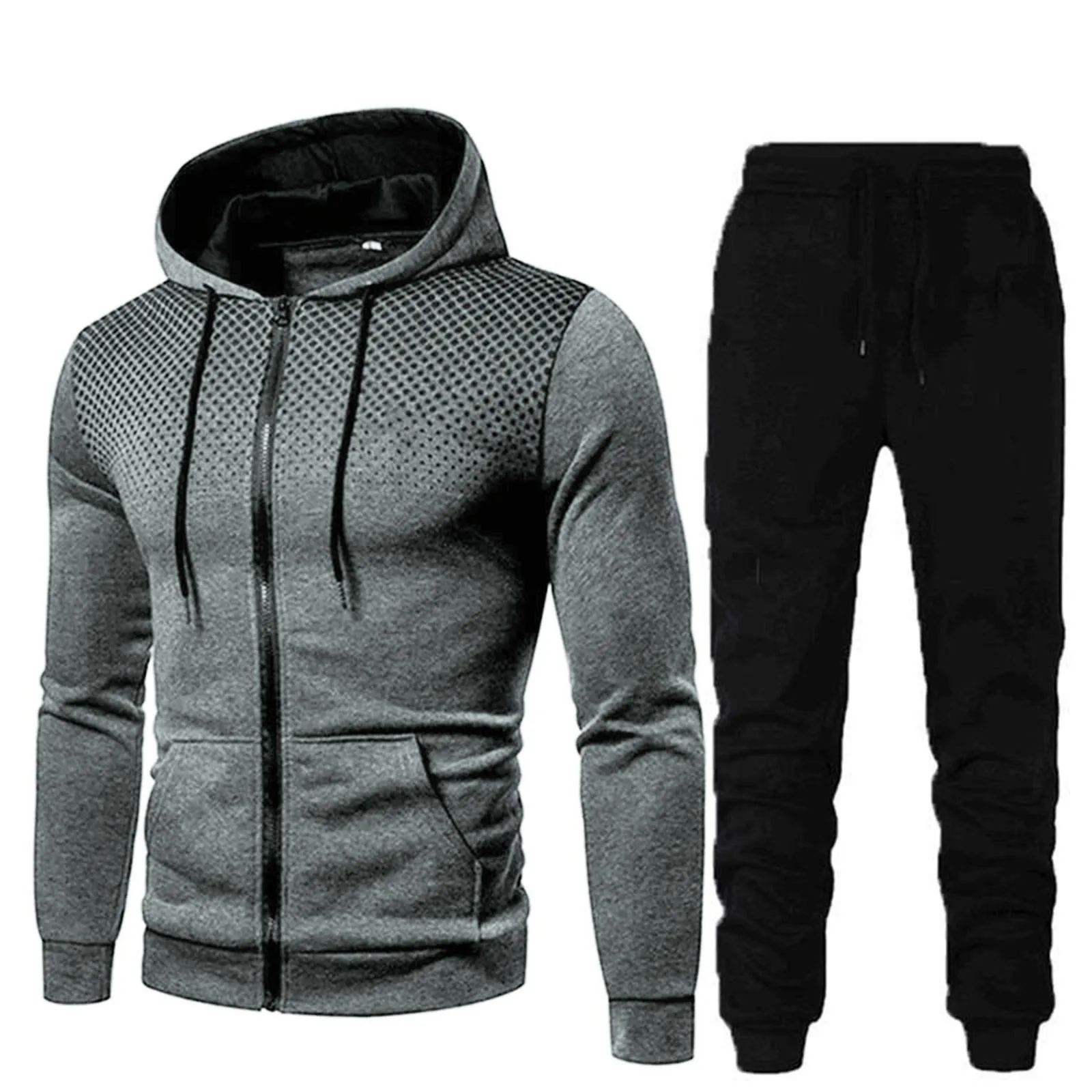 

2023 Men's Sportswear Two Piece Set Warm Jackets and Pants Zipper Coats Suits Outdoor Hoodies Sports Suits Jogging Tracksuits