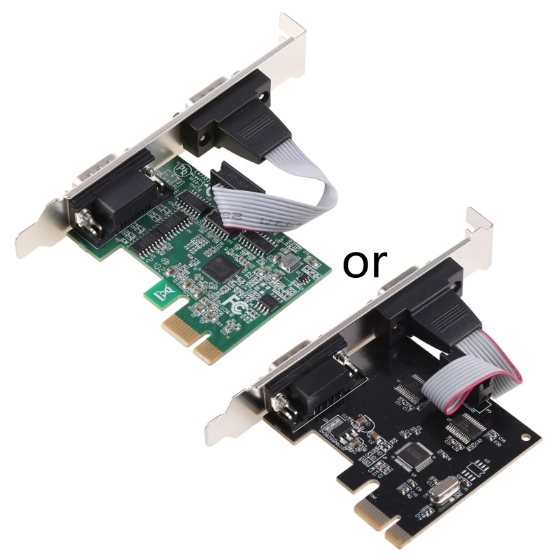 PCIe двойная последовательная плата расширения чип AX99100 2 порта промышленный DB9 COM RS232 конвертер адаптер контроллер для настольного ПК