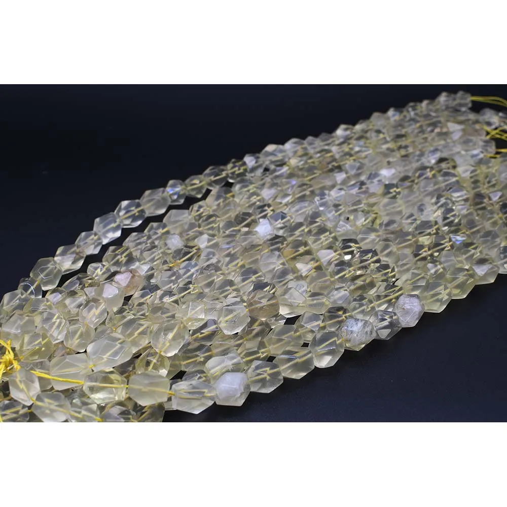 Бусины из натурального лимона кварца 13 х18 мм 15 дюймов