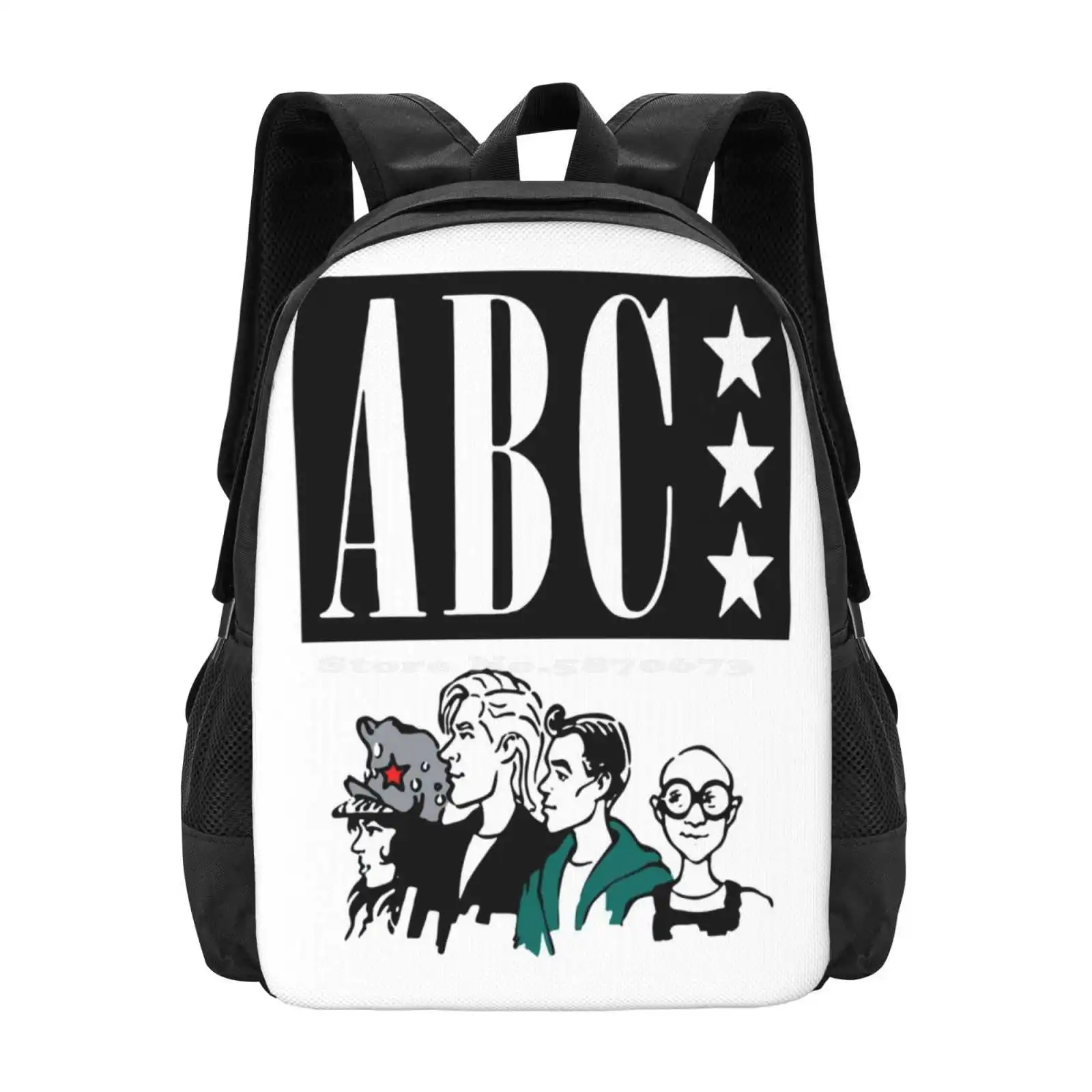 

English Pop Band Formed In Sheffield Hot Sale Backpack Fashion Bags Abc Band Lexicon 1980S Sheffield English