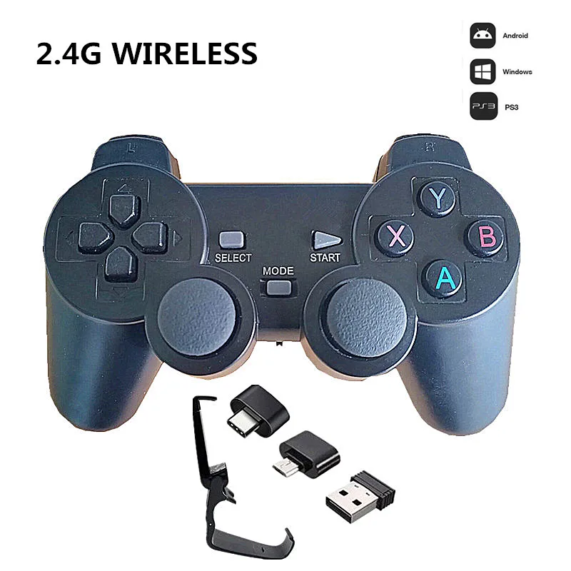

Joystick Controller di gioco Wireless SHACK 2.4G con adattatore Micro USB OTG per Android TV Box per PC Gamepad PS3
