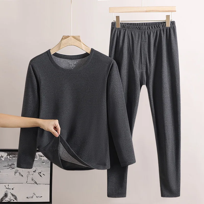 Winter MensThermal Underwear Fashion Slim Bodycare Design Fleece Men's Winter Clothing Warm Pullover