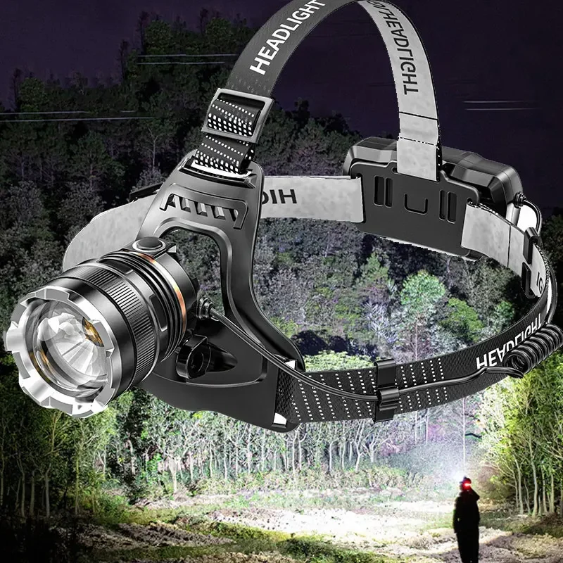 USB перезаряжаемый светодиодный налобный фонарь P50 уличный ночной рыбалки