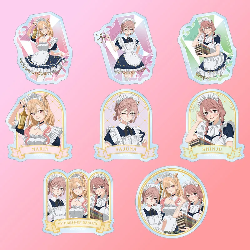 Фото Акриловая фигурка-подставка My Dress-Up Darling ANIME с персонажами Марин Китагава и Вакана Годжо, модель для косплея, игрушка, подарок на день рождения, украшение, брелок №1
