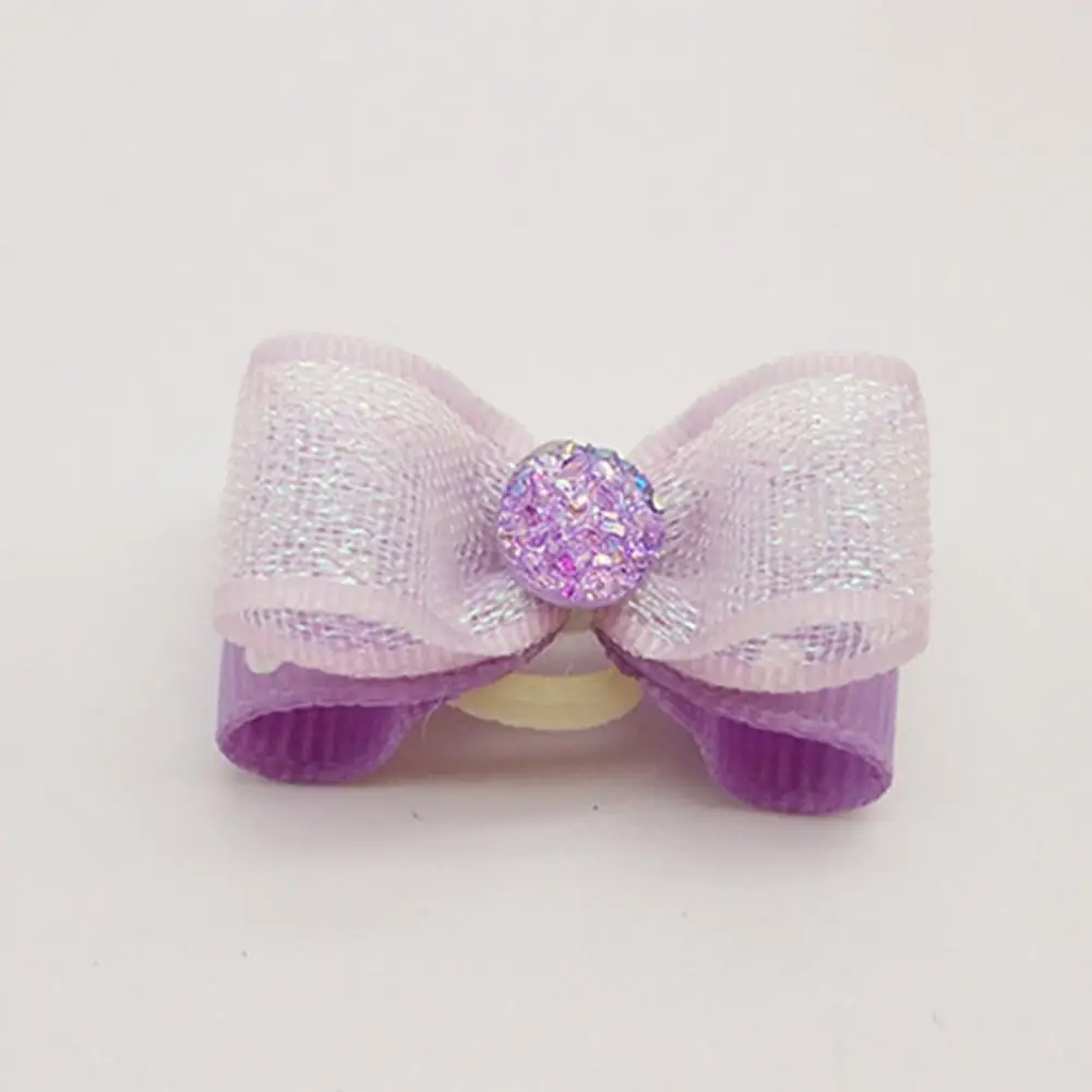 

Банты Стразы для домашних животных, 2 шт., украшение, резинки для волос собак, модная повязка для волос с бантом для щенков