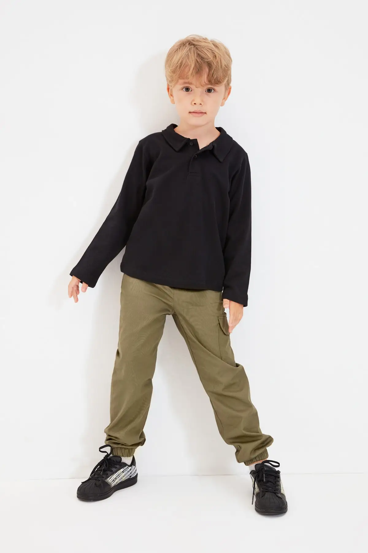 Мужская Базовая Трикотажная футболка-поло с воротником tkdow22po0008 | одежда