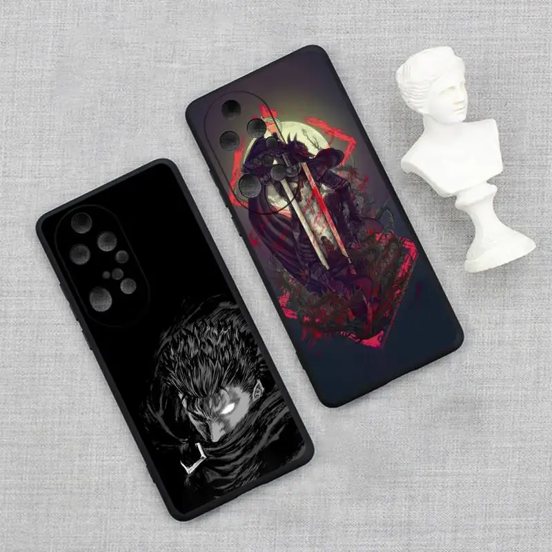 

Cartoon Berserk Guts Phone Case For Huawei P20 P30 P40 P50 Lite E P Mate 50 40 30 20 Pro Soft Cover