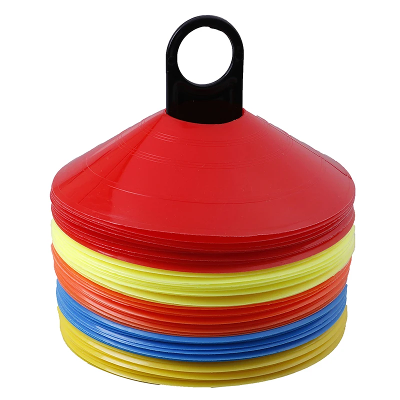 

10pcs/set Soccer Discs Bucket Marker Training Sign Flat Cones Marker Discs