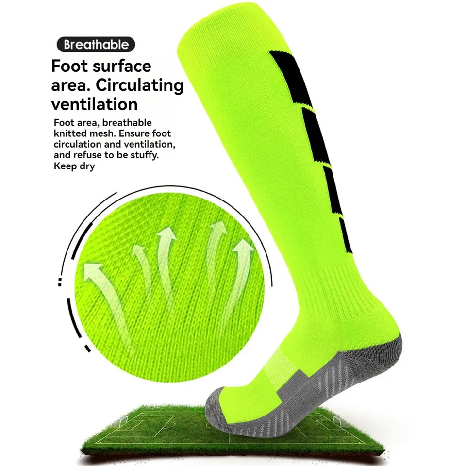 Футбольные носки до колена унисекс полиэстер дышащие спортивные и повседневные