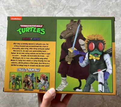 Купить В наличии оригинальный NC Шредер Kпозвон Splinter VS Baxter набор черепашек классические подвижные экшн-Фигурки игрушки Продажа В наличии оригинальный NC Шредер Kпозвон Splinter VS Baxter набор черепашек классические подвижные экшн-Фигурки игрушки