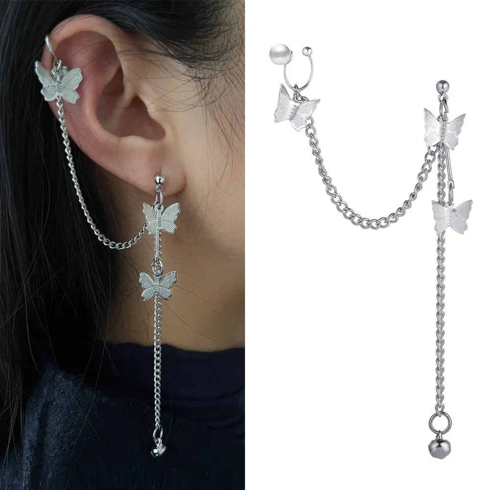 

2022 earring fashion trend no pierced ear bone clip ear clip creative personality butterfly ball pendant fairy ear stud ear clip