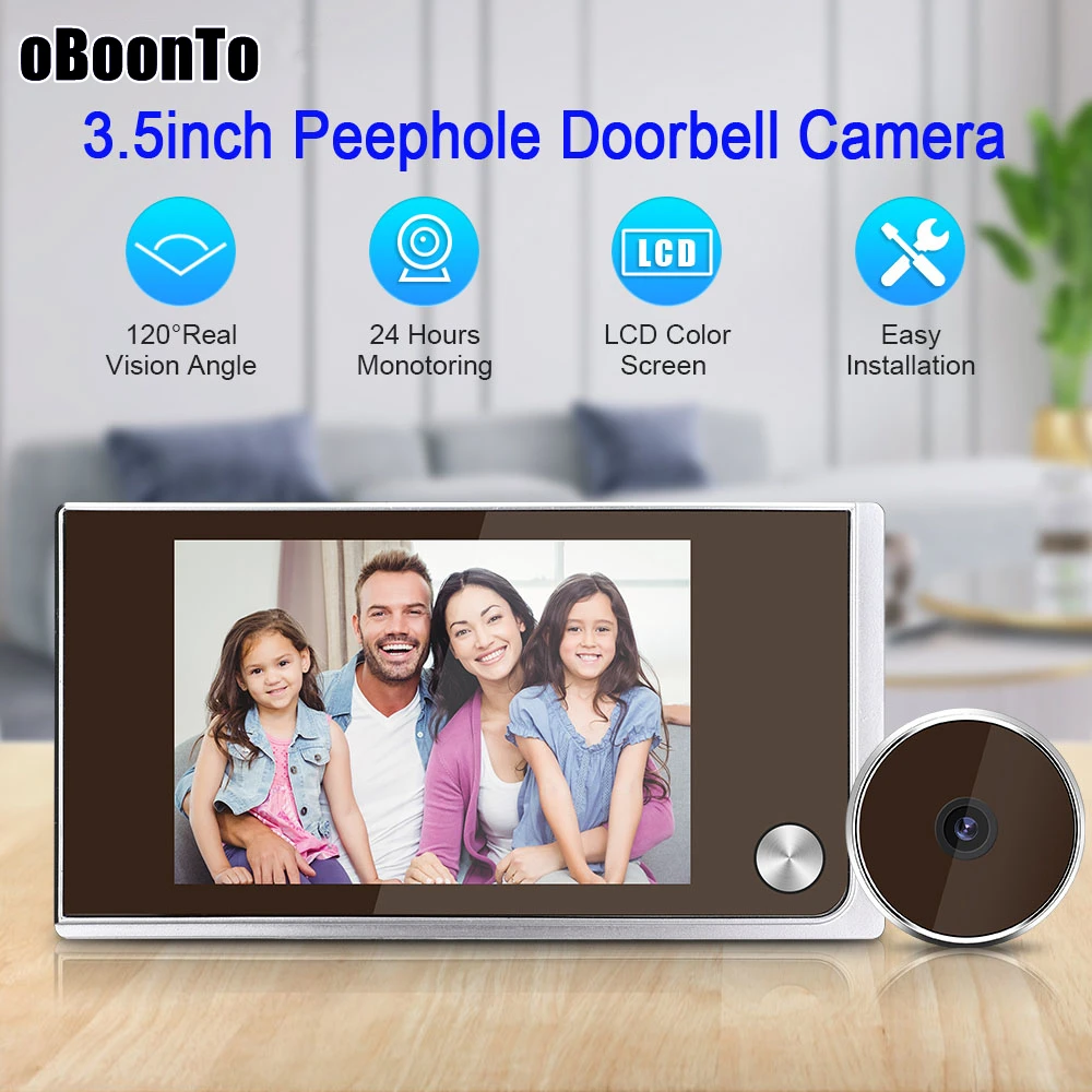 

3.5 Inch Video Digital Peephole Without Doorbell Night Vision Door Viewer Camera Electronic Magic Eye In the Door for Home