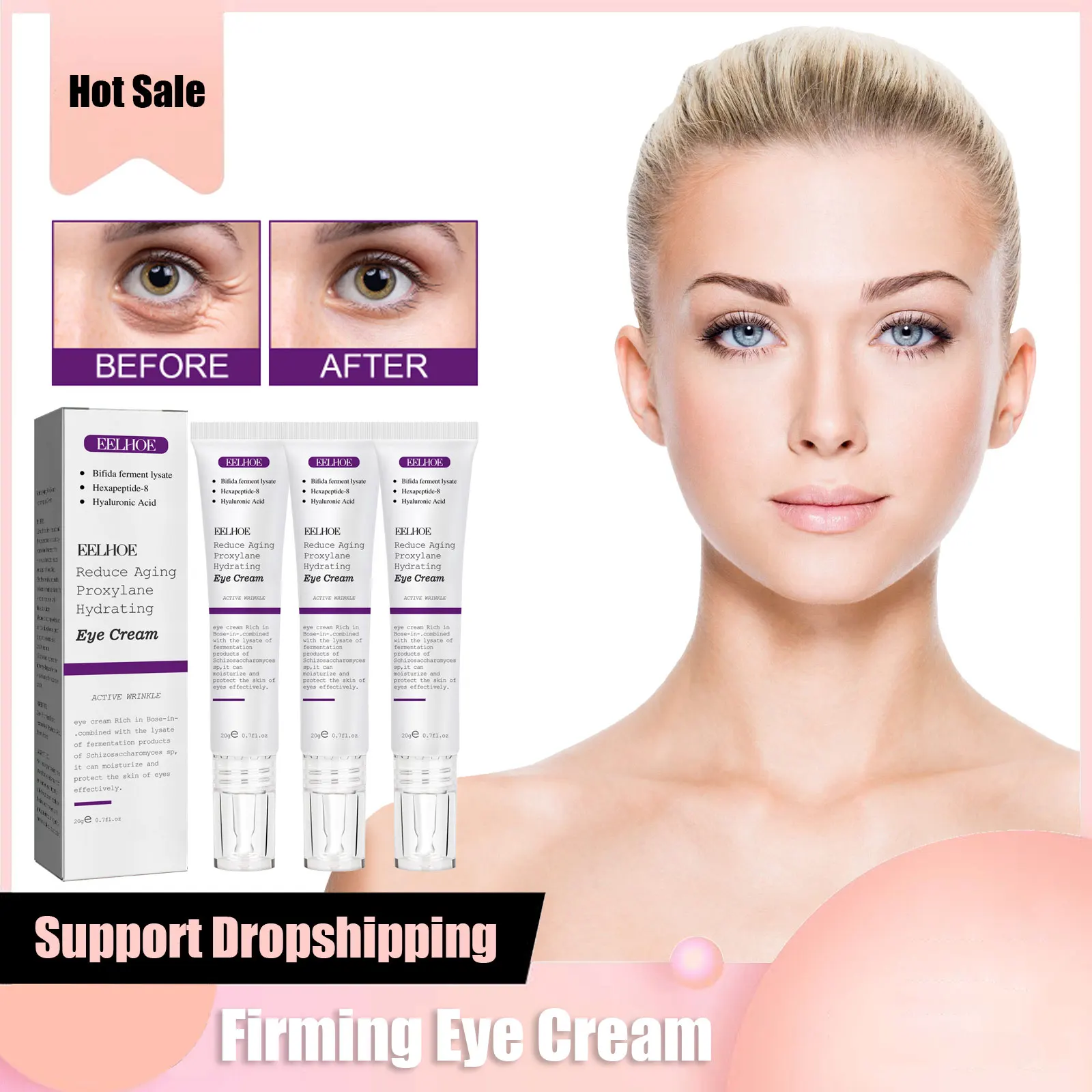 

Firming Hydrating Eye Cream Tightening Remove Puffiness Fine Lines Whitening Dark Circles Moisturizing Anti Wrinkle Eyes Cream