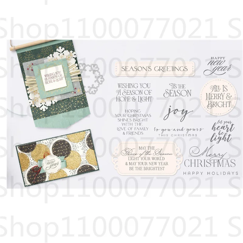 

Christmas Metal Cutting Dies and Stamp Scrapbook Decoration Stencil Embossing Template DIY Greeting Card Handmade 2022 Christmas