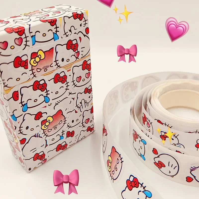 

Sanrio Hello Kitty Stickers 68Pcs/Roll Kawaii Cartoon Figure Luggage Graffiti Decals Toy Decoration Sticker Gift Christmas Gifts