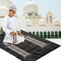 2022portable muslim prayer rug waterproof pu braided mat simply print pouch travel home blanket 60x100cm s08 20