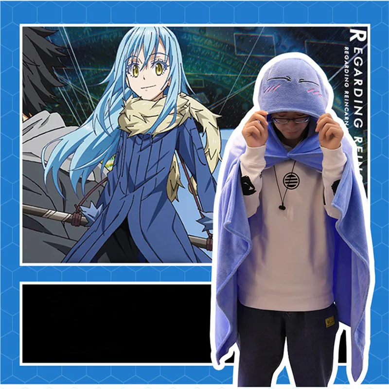 

1 шт., плюшевая накидка Rimuru Tempest, ленивое одеяло, мягкое одеяло в тот момент, когда я оправдывался как слайм Rimuru, самый модный одеяло, красивый ...