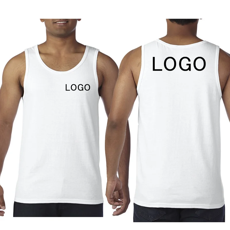 Коллекция 2023 года майка с индивидуальным принтом и логотипом мужская для фитнеса