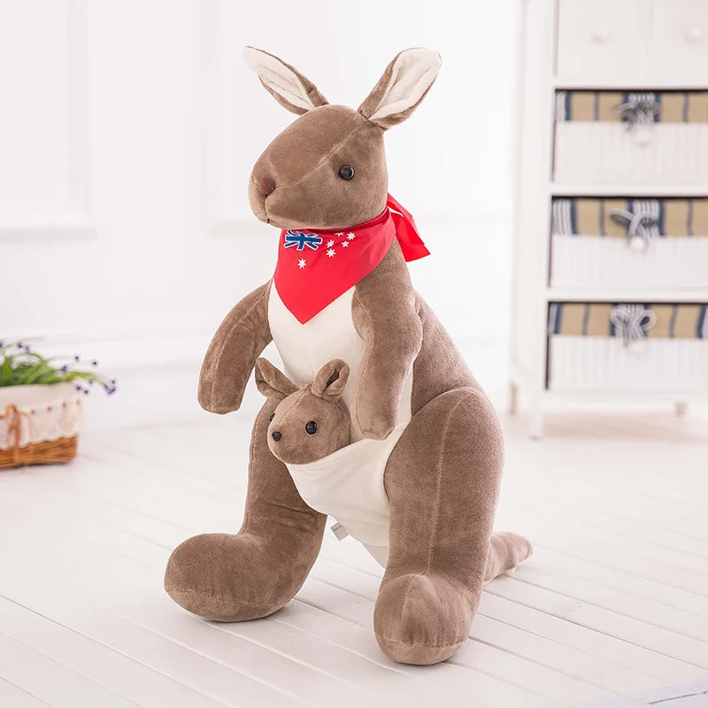 

Zqswkl 45/55/65cm kawaii mother and son kangaroo doll plush toy cartoon large stuffed toys for children kawaii pillow hugs