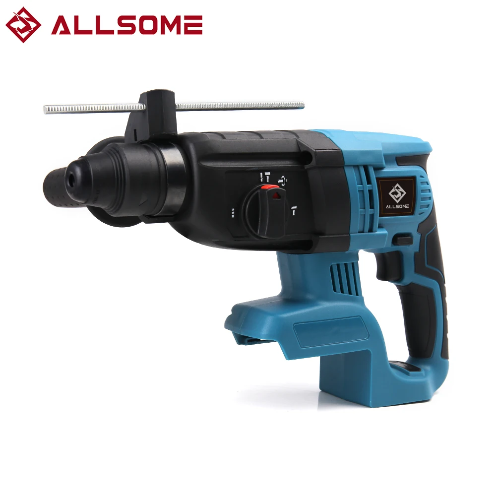 

ALLSOME Rechargeable Brushless Cordless Rotary Hammer Drill Tool Rechargeable Hamer Impact Drilll For 18V Makita Battery