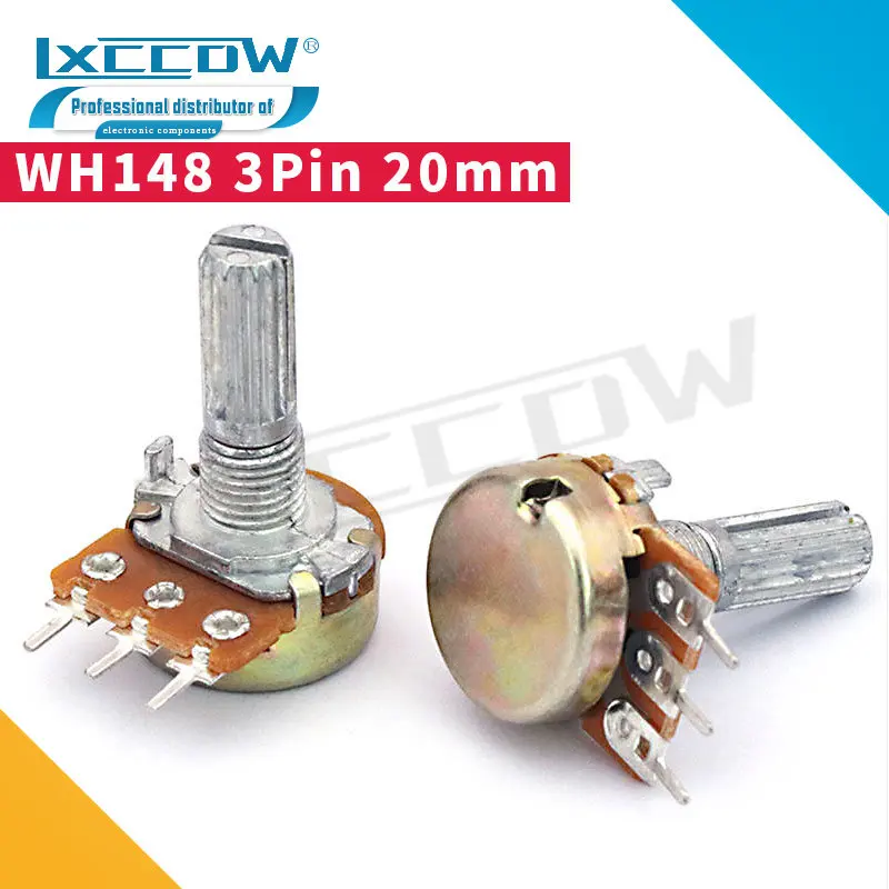 

Усилитель вала WH148, 20 мм, двойной стерео потенциометр B1K, B2K, B5K, B10K, B20K, B50K, B100K, B500K, 3 контакта, 1K, 2K, 5K, 10K, 50K, 100K, 10 шт.