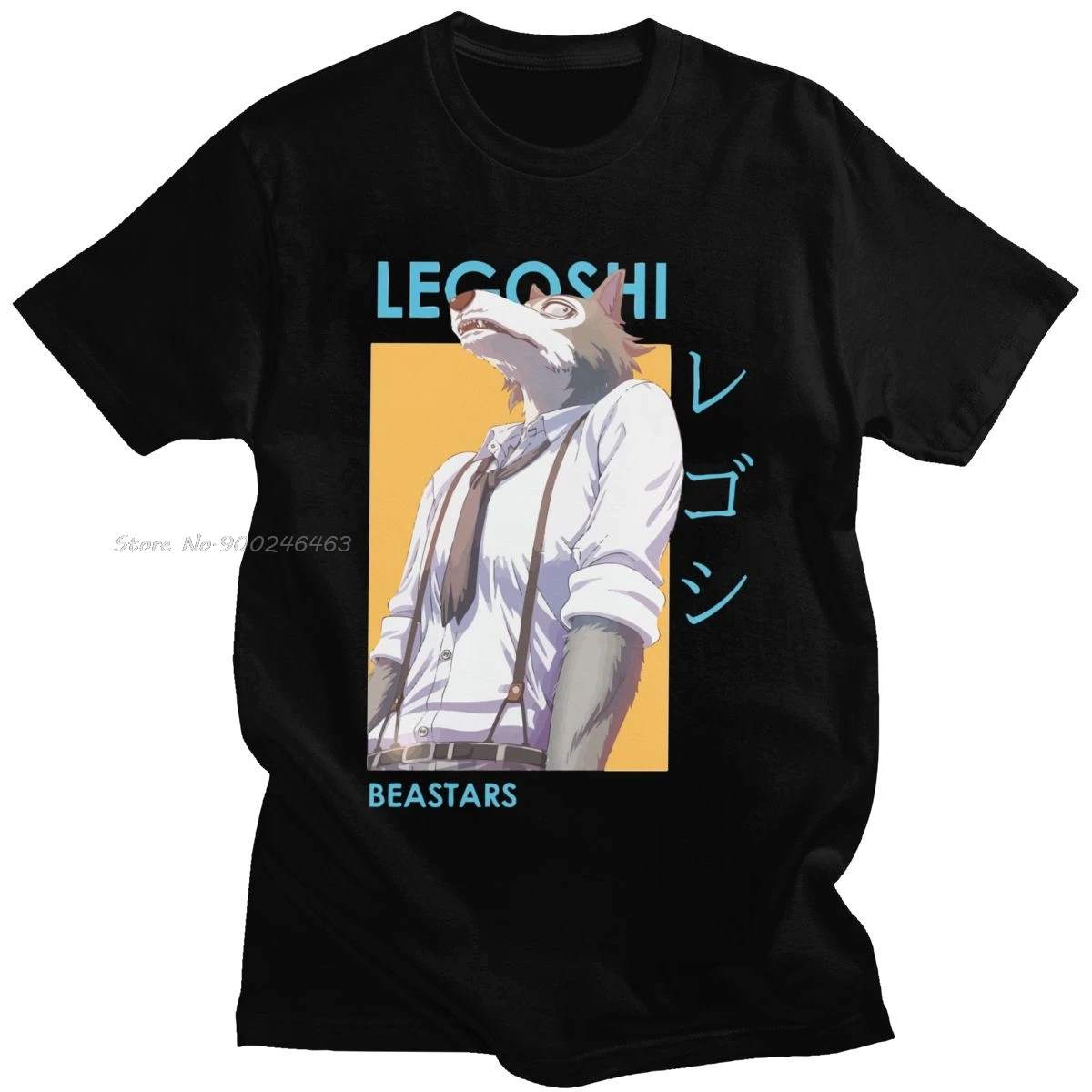 

Футболка Legoshi Beastars мужская из чистого хлопка, топ с японским Аниме Манга, Повседневная рубашка с коротким рукавом, уличная одежда в подарок